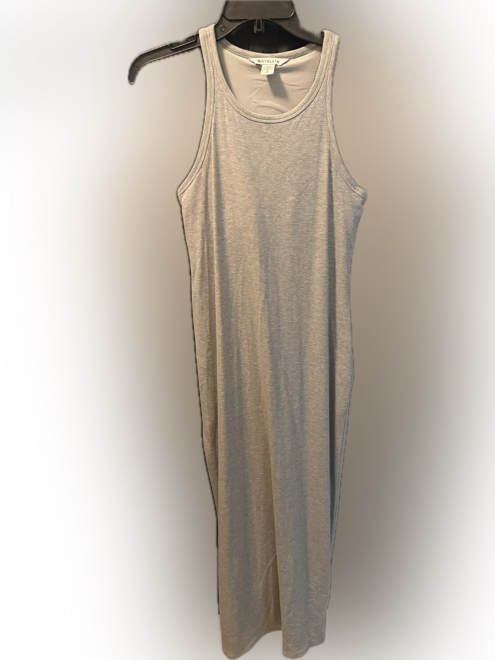 Athleta Signature Rib Maxi Tank Dress| Heather Gray | SP - Picture 2 of 5